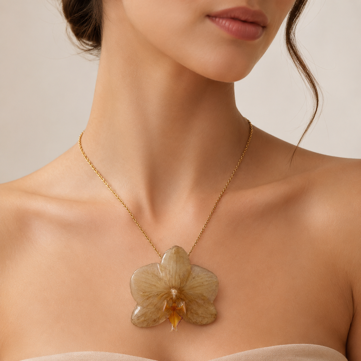 Collar Aurora - Orquídea preservada