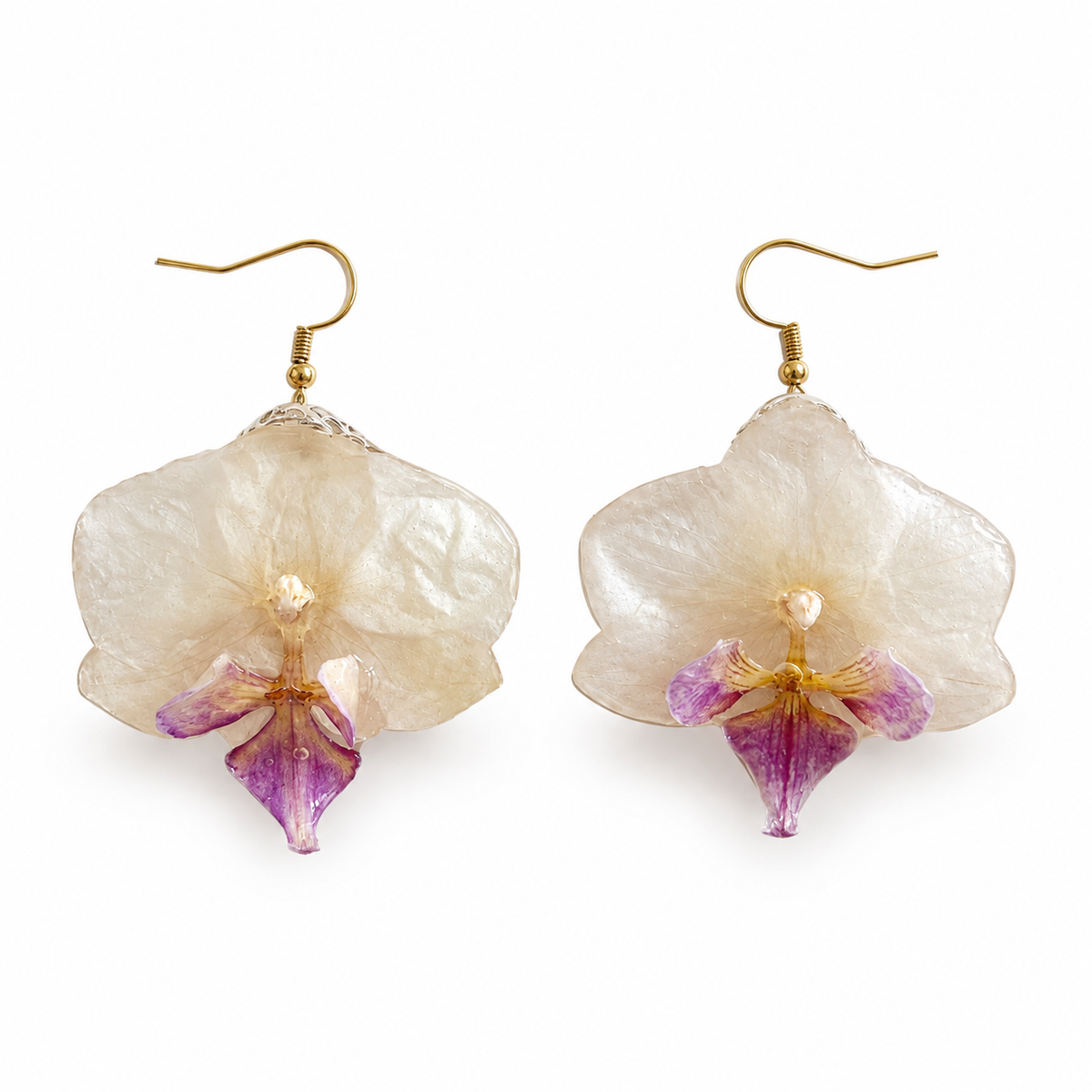 Pendientes Jimena - Orquídea preservada