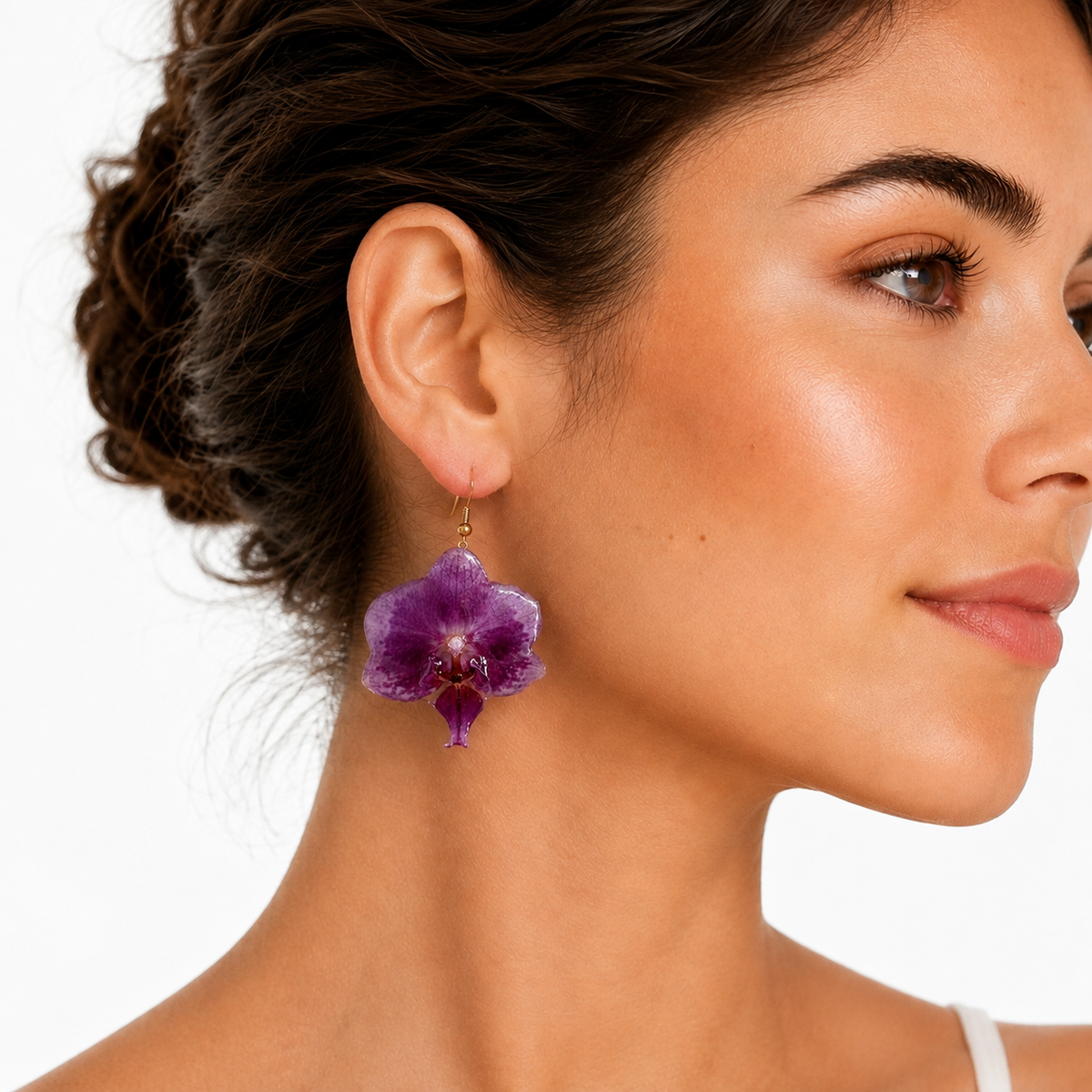 Pendientes Bruna - Orquídea preservada