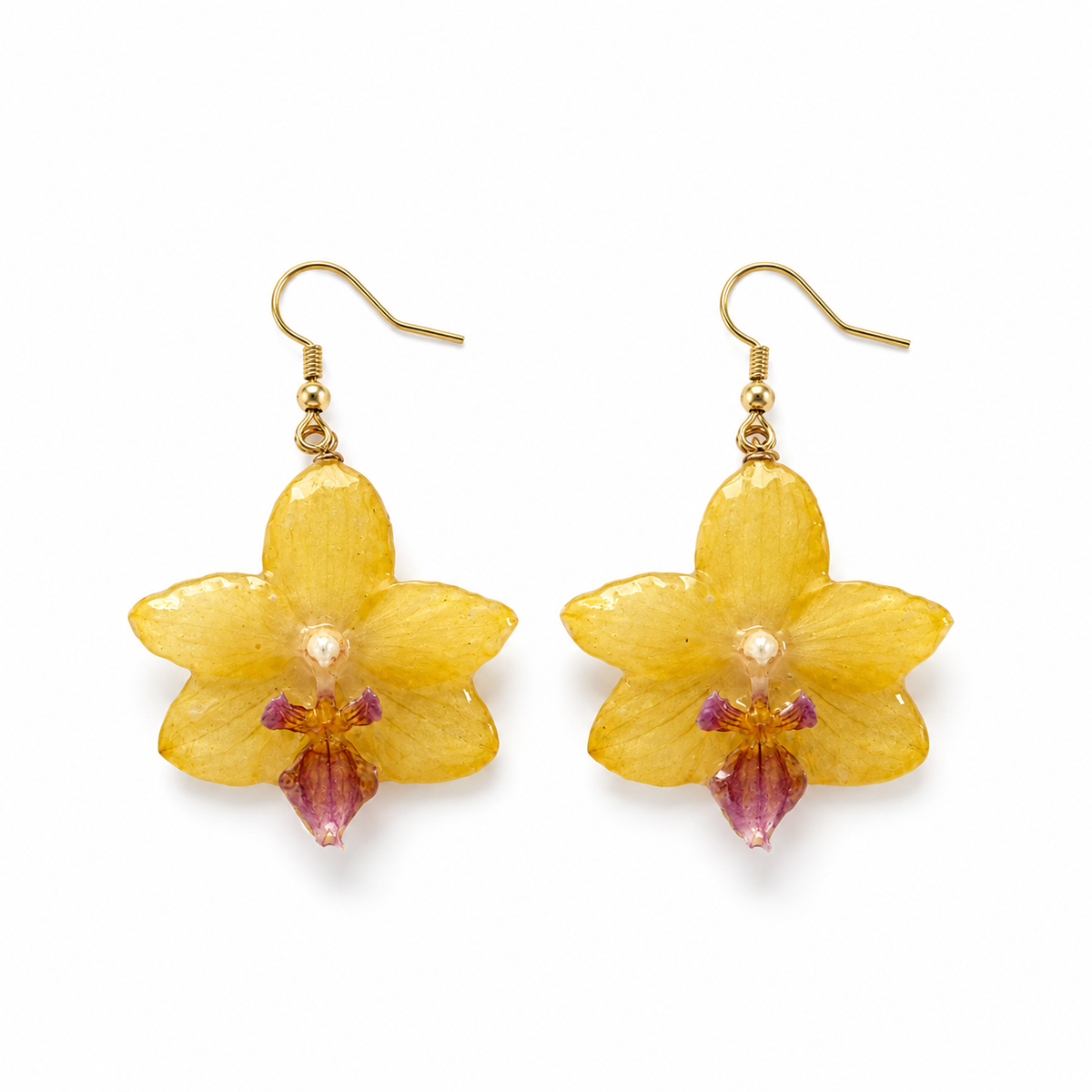 Pendientes Lola - Orquídea preservada