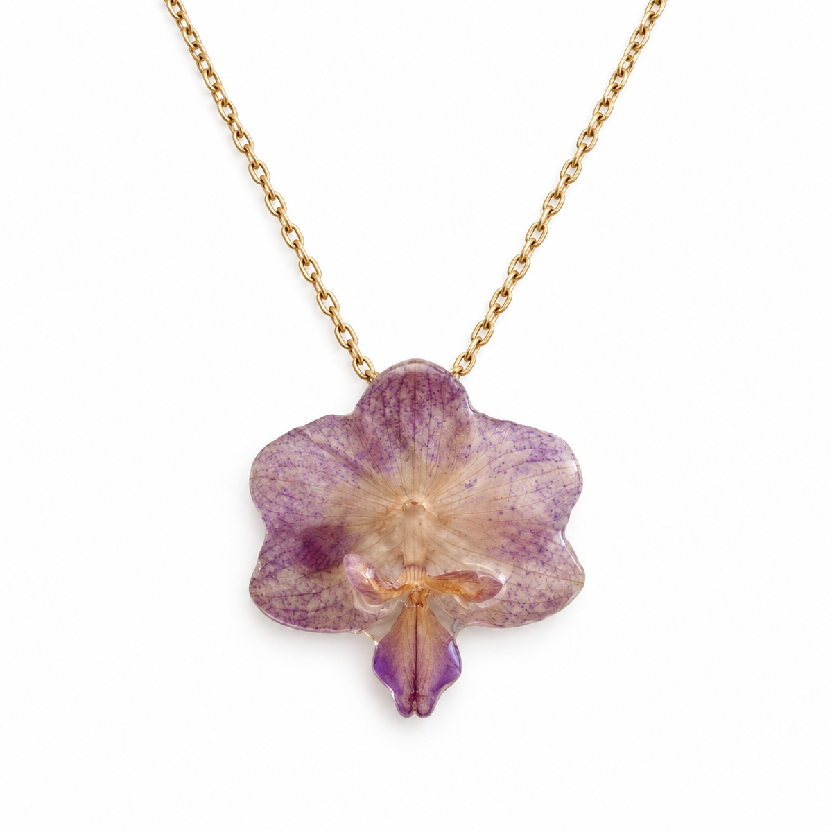 Collar Lila Suave · Orquídea preservada