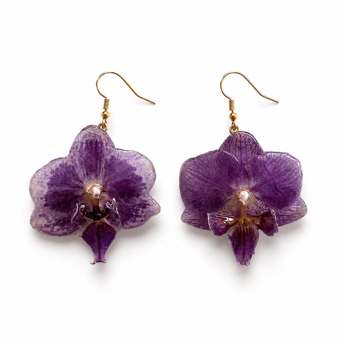 Pendientes Bruna - Orquídea preservada