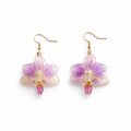 Pendientes Jacaranda - Orquídea preservada