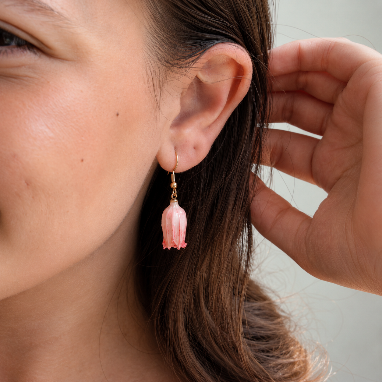 Pendientes Azucena - Flor natural