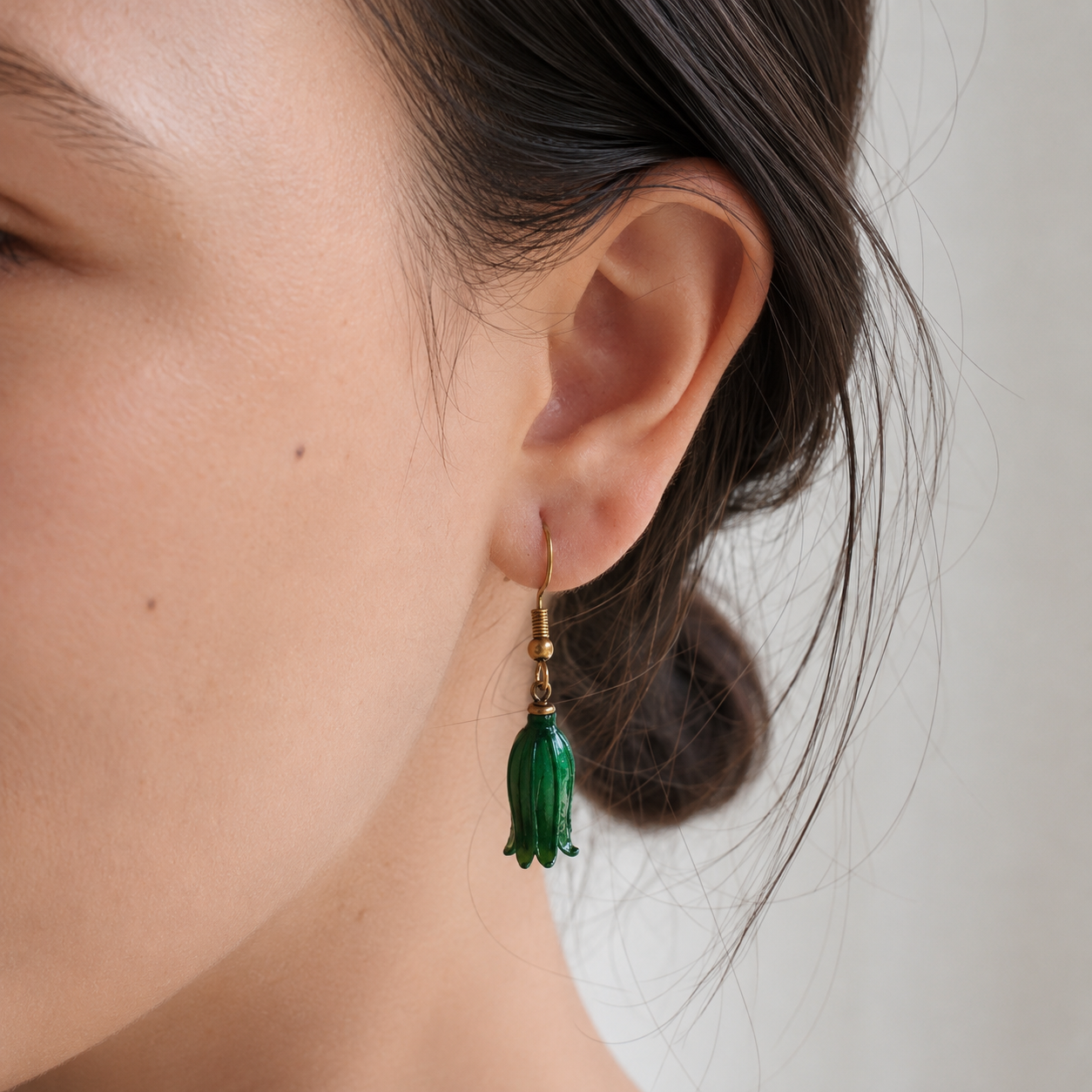 Pendientes Azucena - Flor natural