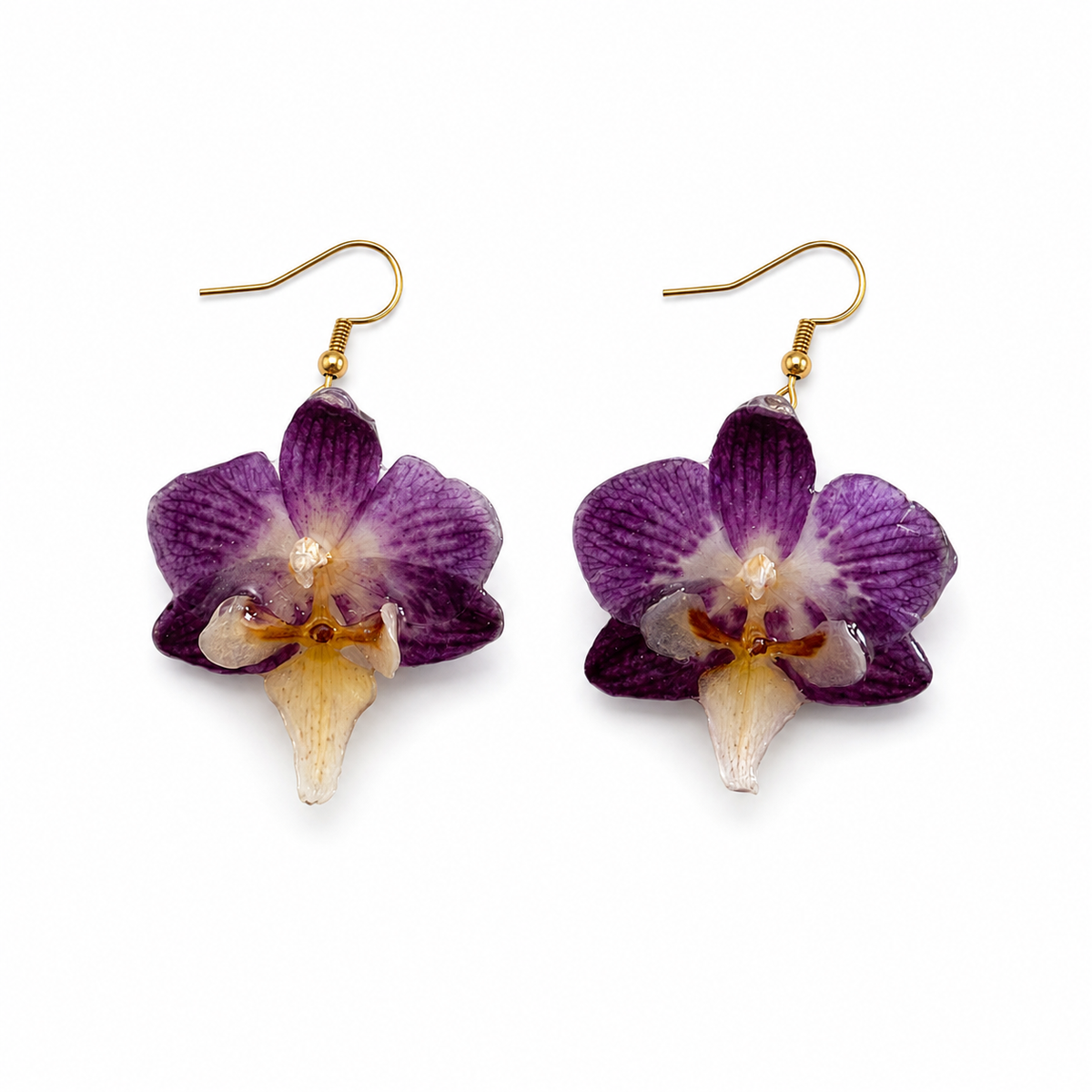 Pendientes Leyla - Orquídea preservada
