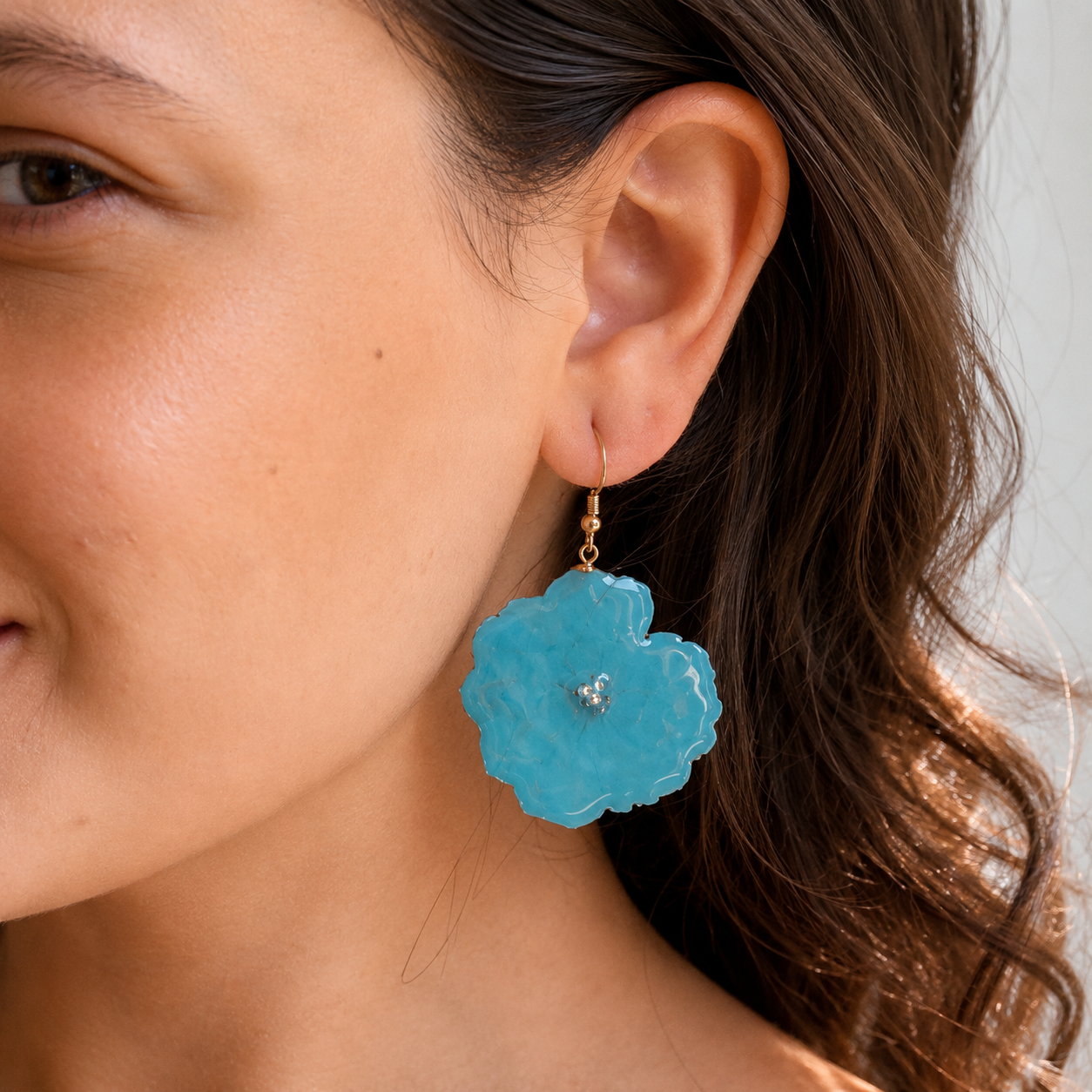 Pendientes Carmen - Flor natural