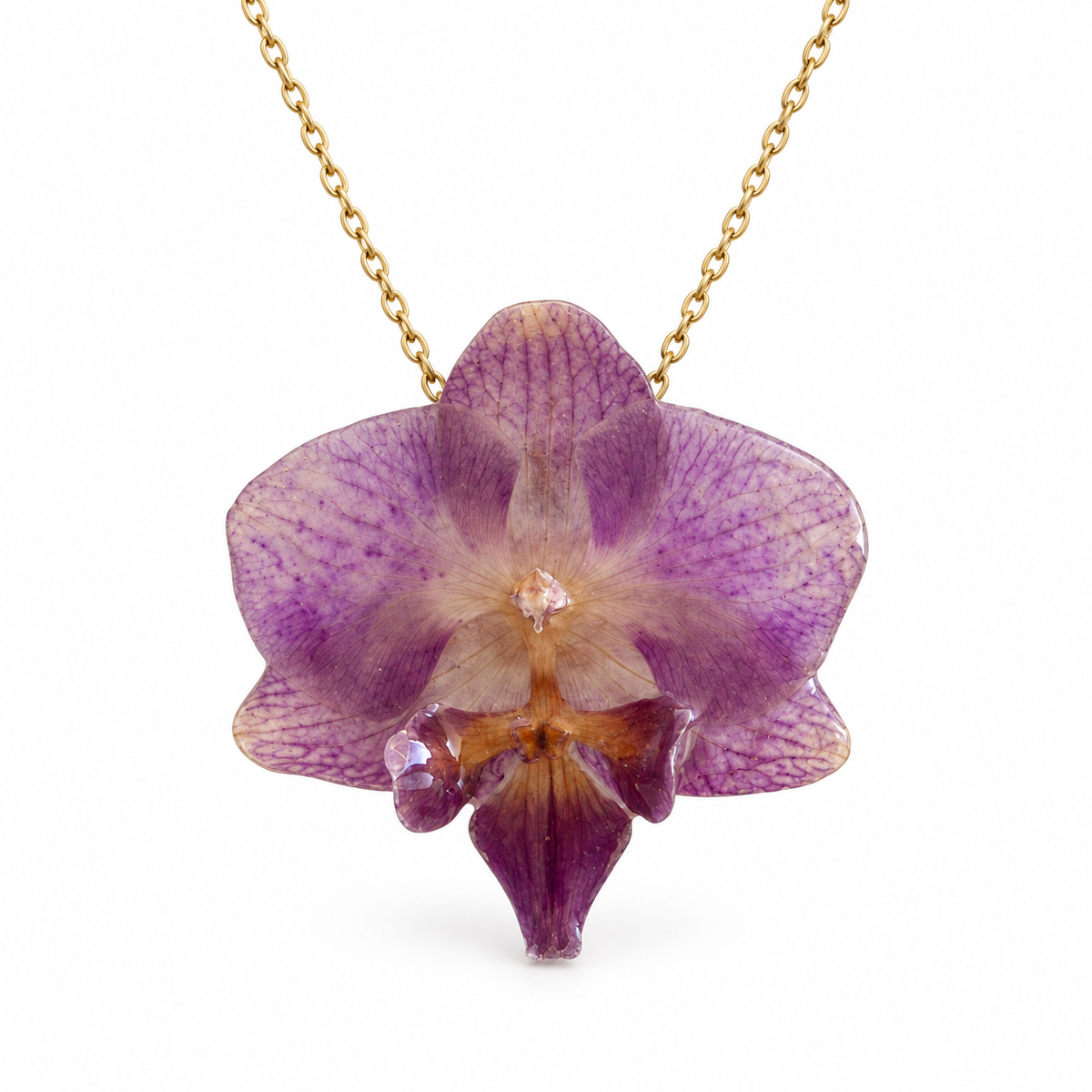 Collar Amatista · Orquídea preservada
