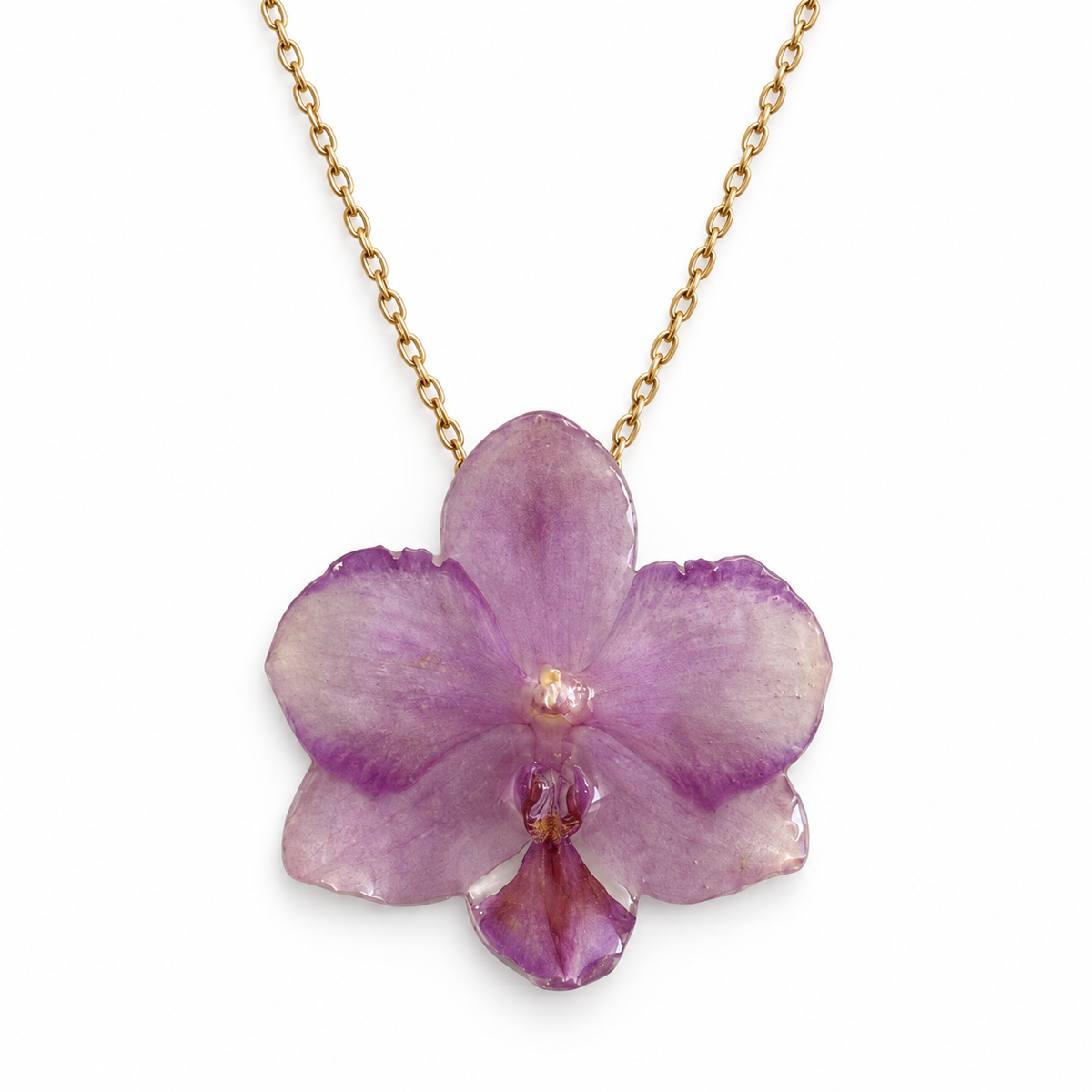Collar Malva Intenso · Orquídea preservada