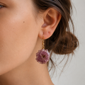 Pendientes Lila - Flor natural