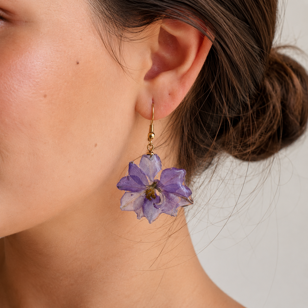 Pendientes Lucía - Flor natural