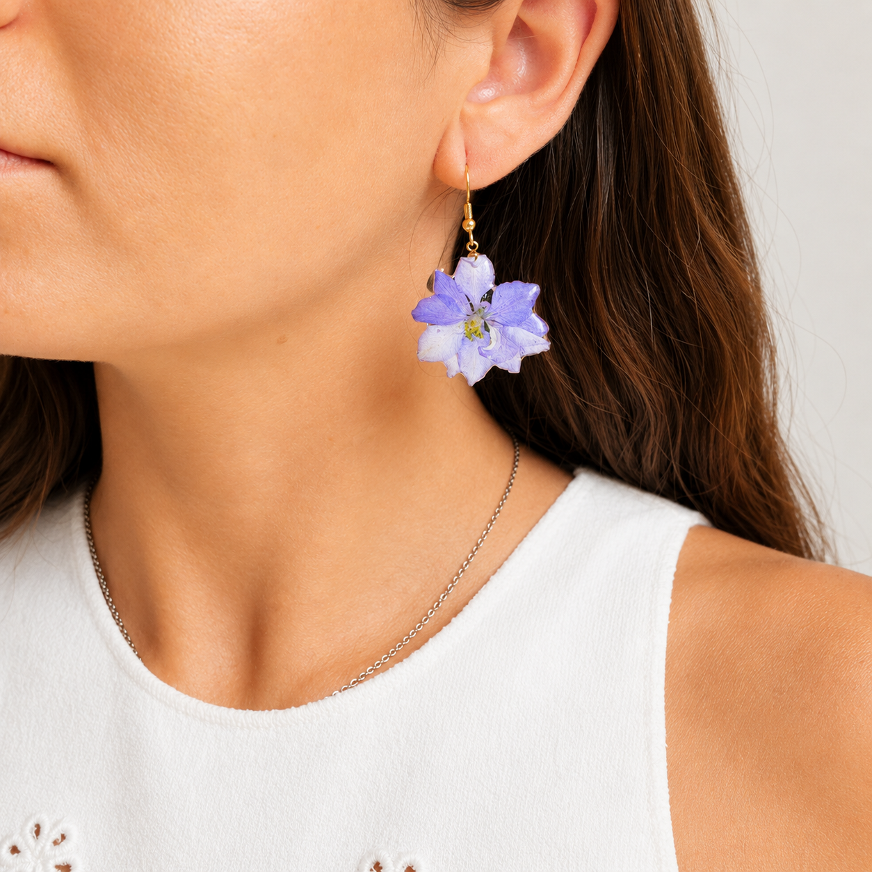Pendientes Lucía - Flor natural