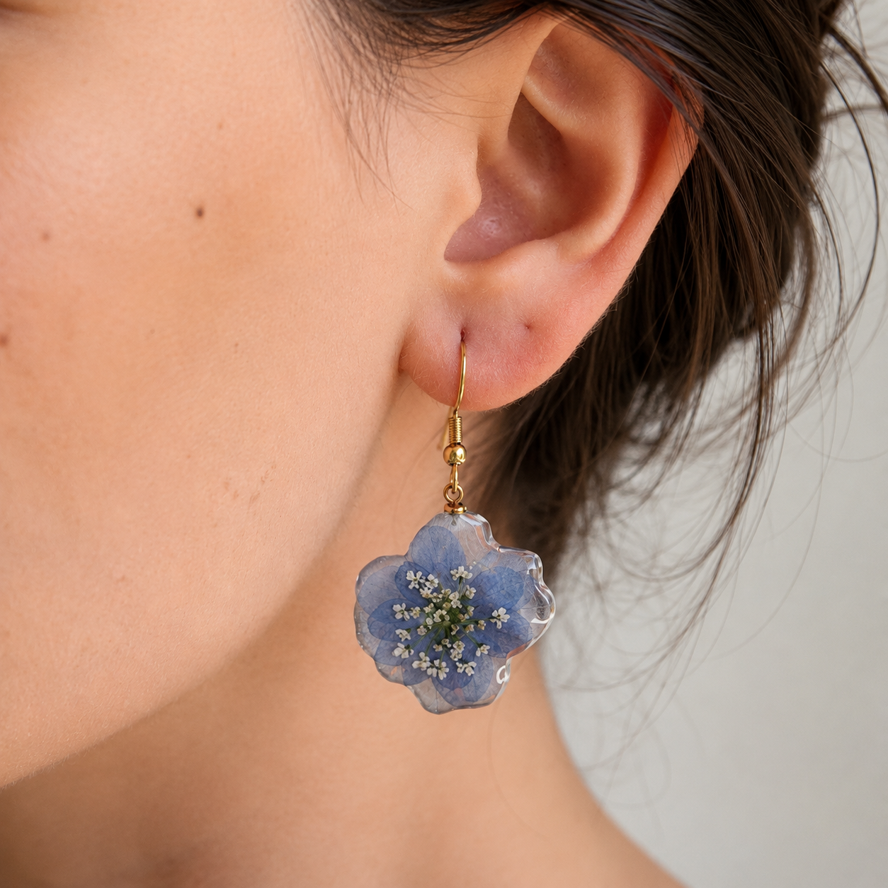 Pendientes Rocío - Flor natural