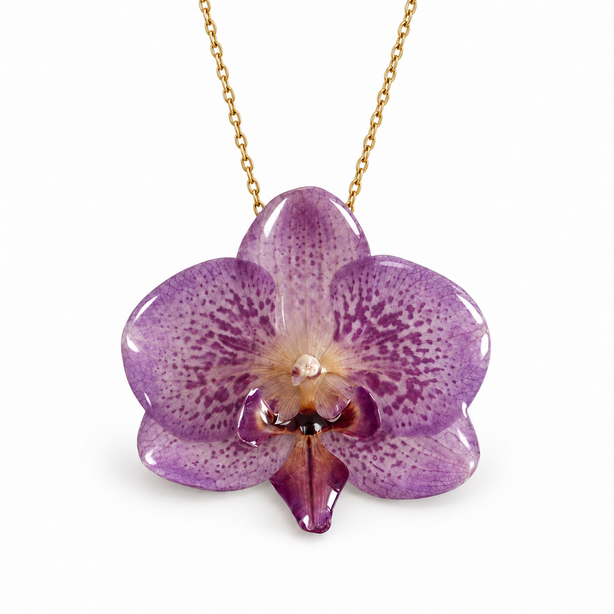 Collar Iris - Orquídea preservada