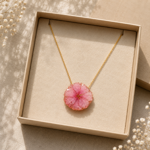 Colgante Flor Eterna · Rosa Pétalo