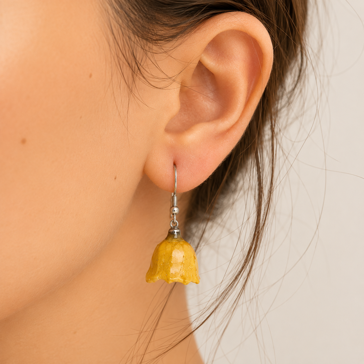 Pendientes Rosetta - Flor natural