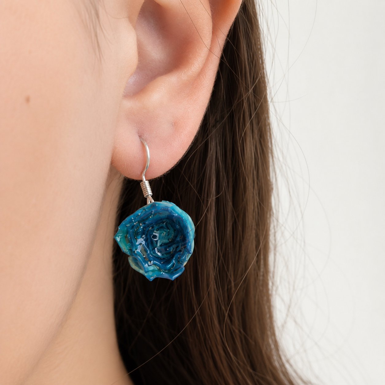 Pendientes Rosetta - Flor natural