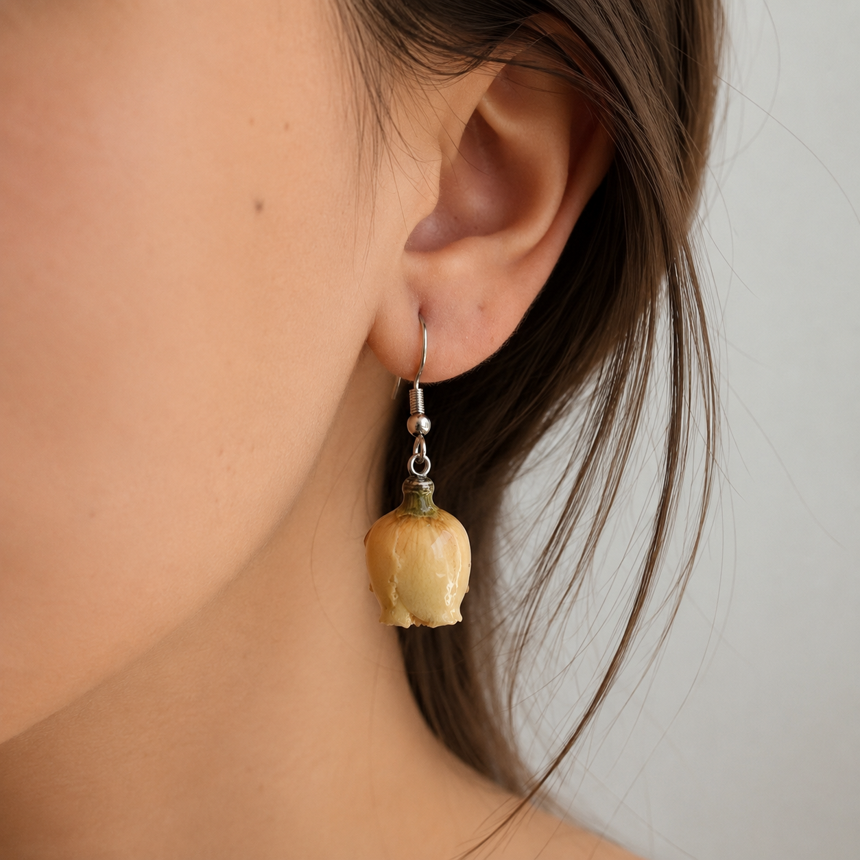 Pendientes Rosetta - Flor natural