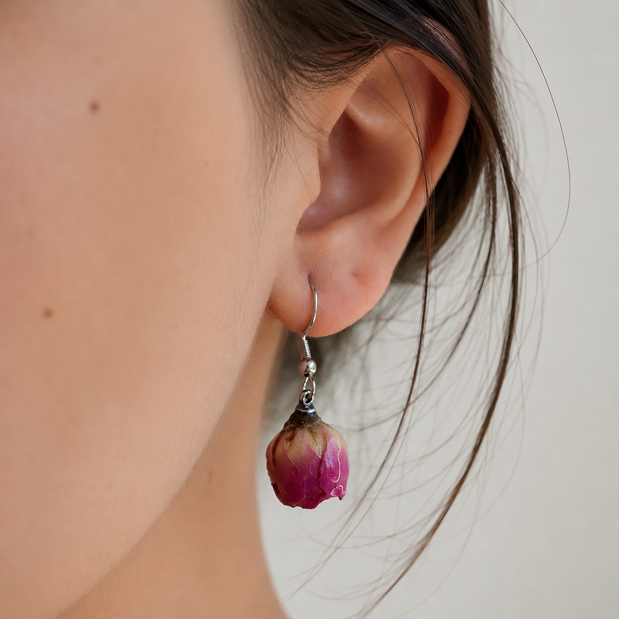 Pendientes Rosetta - Flor natural