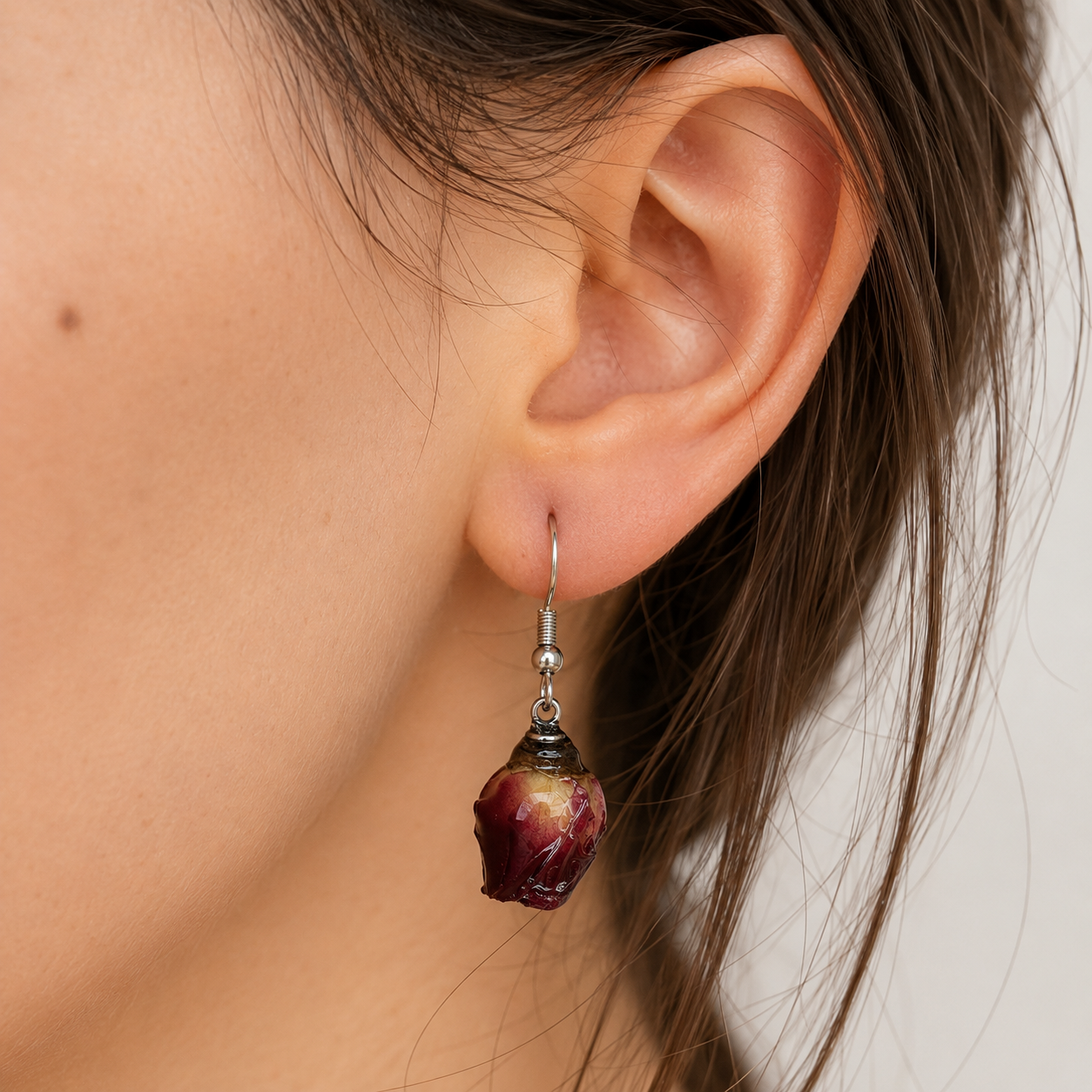 Pendientes Rosetta - Flor natural